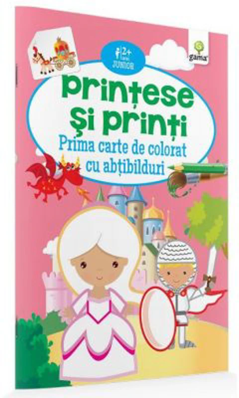 Prima carte de colorat cu abtibilduri. Printese si printi
