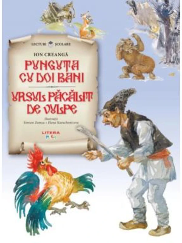 Punguta cu doi bani. Ursul pacalit de vulpe