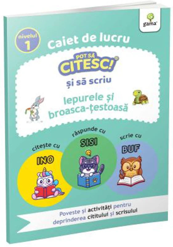 Iepurele si broasca-testoasa. Pot sa citesc si sa scriu. Nivelul 1