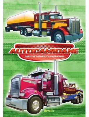 Autocamioane. Carte de colorat cu abtibilduri