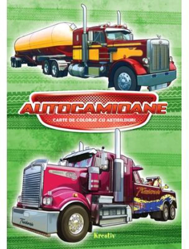 Autocamioane. Carte de colorat cu abtibilduri