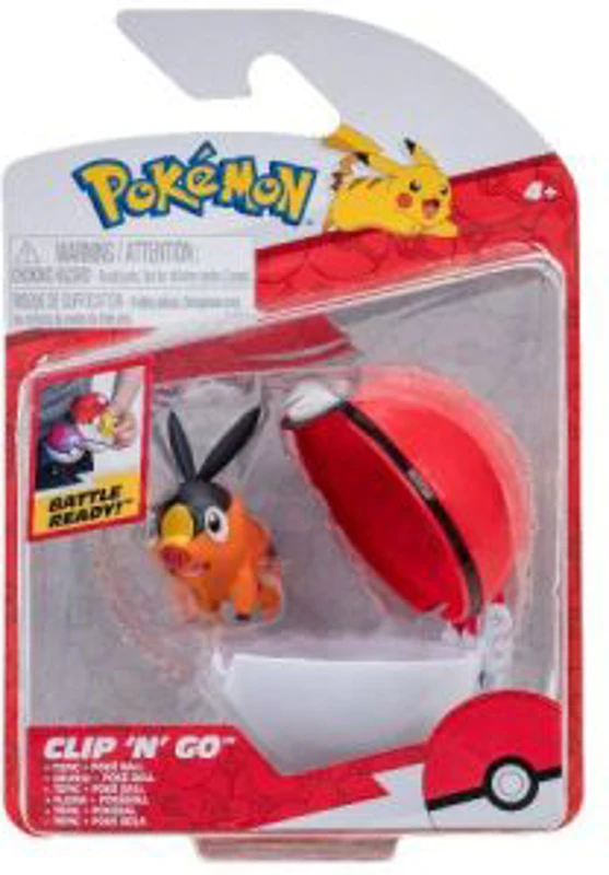Figurine Clip N Go, Tepig & Poke Ball