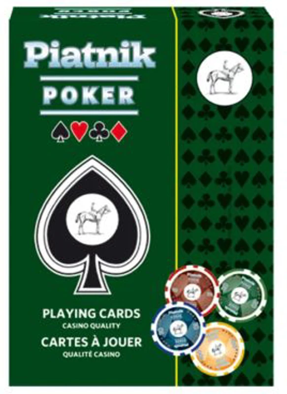 Carti de joc Poker, spate albastru, Piatnik