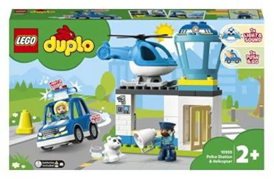LEGO DUPLO Sectie de politie si elicopter pentru salvare 10959, 40 piese
