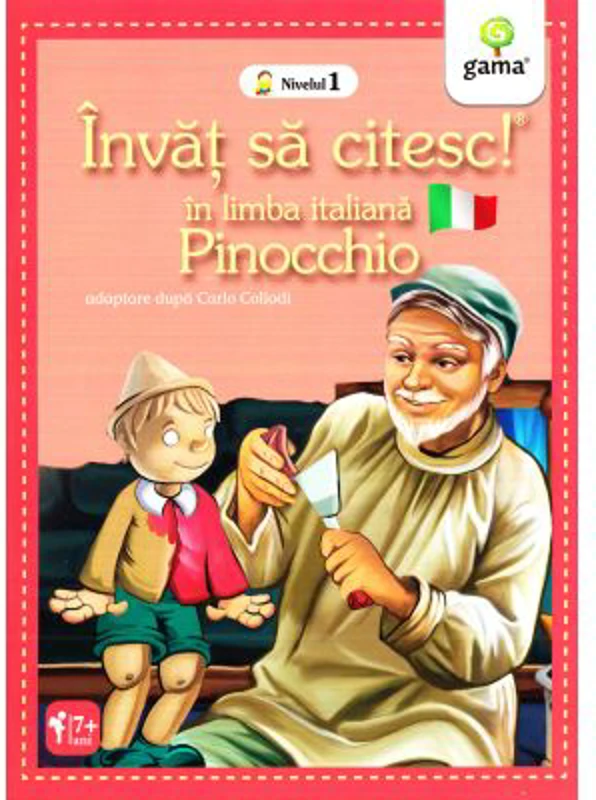 Invat sa citesc in limba italiana. Nivelul 1. Pinocchio
