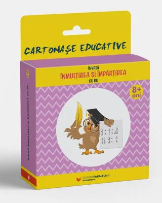 Invata INMULTIREA SI IMPARTIREA cu BU (21 de cartonase educative)