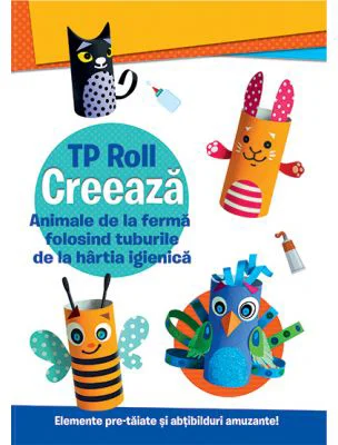 Creeaza animale de la ferma folosind tuburile de la hartia igienica