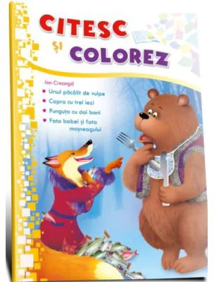 Citesc si colorez. Ursul pacalit de vulpe