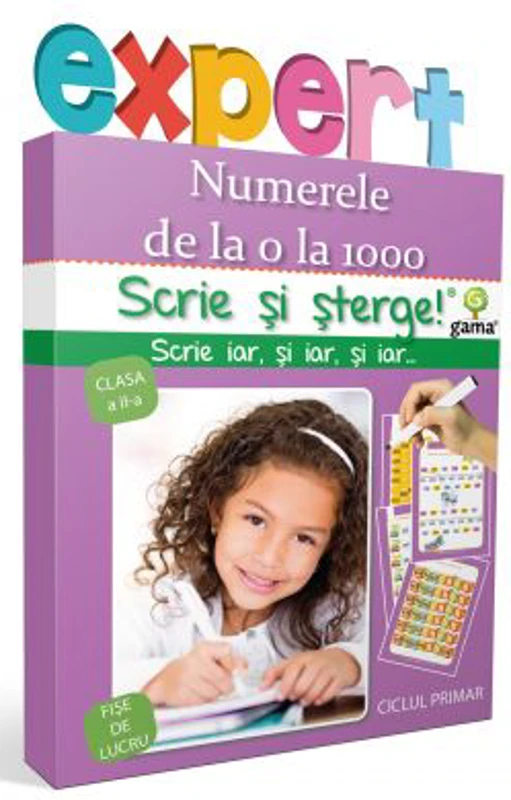 Scrie si sterge! Expert Matematica clasa a 2-a. Numerele de la 0 la 1000