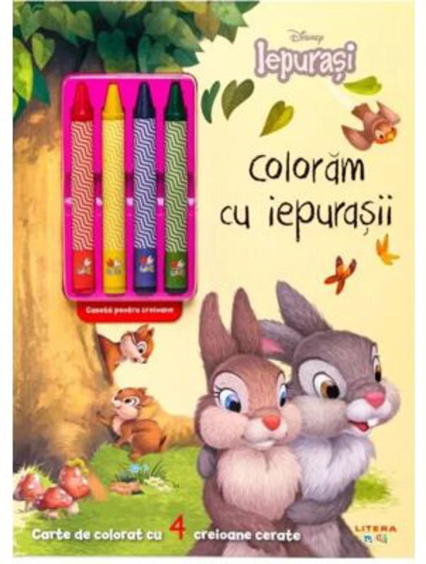 Disney Iepurasi. Coloram cu iepurasii (contine 4 creioane cerate)