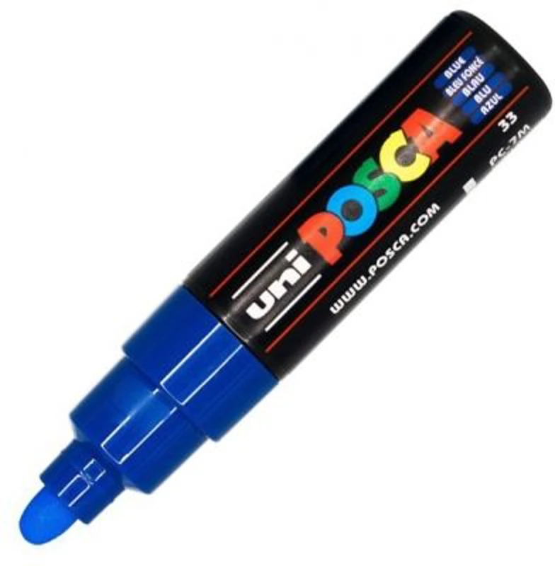 Marker UNI PC-7M 4. 5-5. 5 mm, albastru, Posca (M1102)