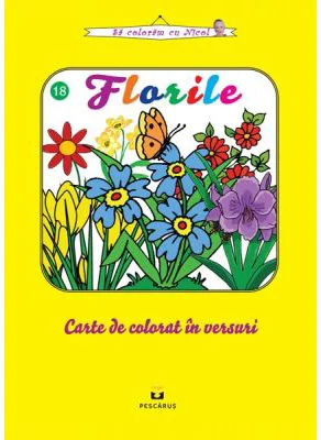 Florile - carte de colorat