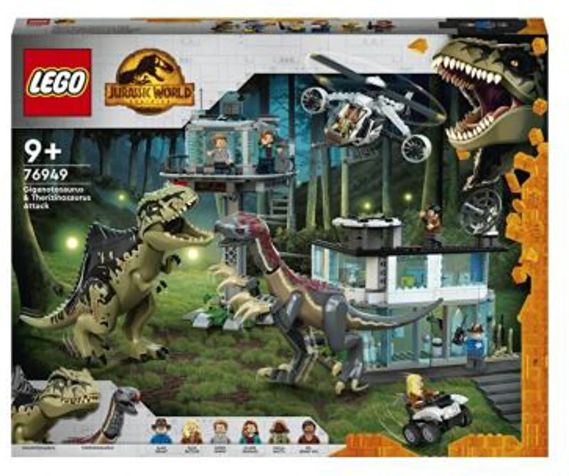 LEGO Jurassic World. Atacul Giganotozaurului si Therizinosaurului 76949, 810 piese