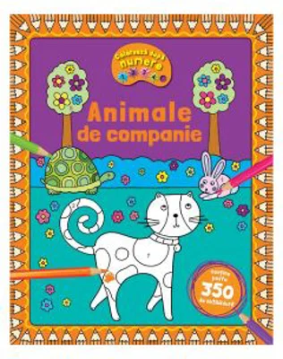 Animale de companie - Coloreaza dupa numere + Abtibilduri
