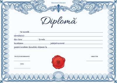 Diploma pentru rezultate deosebite (DZC01)