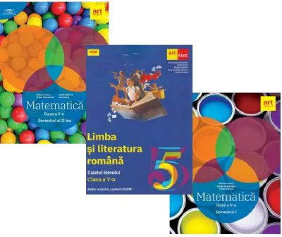 Pachet auxiliare clasa a 5-a. Culegere de Matematica. Clubul Matematicienilor, semestrele 1, 2 si Limba si literatura romana. Caietul elevului - Mariu