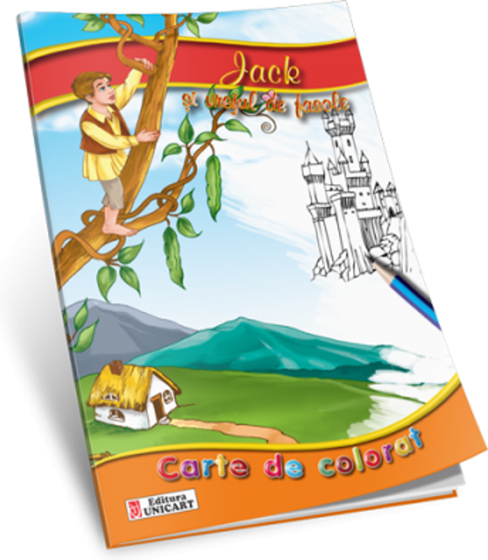 Jack si vrejul de fasole Carte de colorat A5 ilustrata