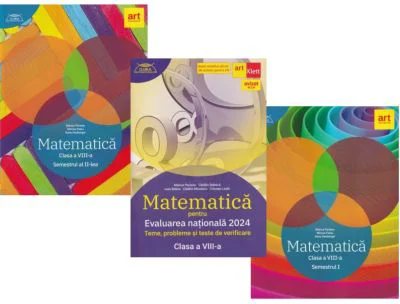 Evaluarea nationala 2024 Matematica Clasa 8 si Culegerile de matematica, semestrele 1 si 2 Clubul matematicienilor - Marius Perianu