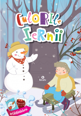 Culorile Iernii. Carte de colorat cu abtibilduri