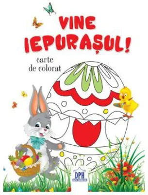 Vine iepurasul! Carte de colorat