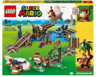 LEGO Super Mario. Set de extindere Plimbarea cu vagonetul minier a lui Diddy Kong 71425, 1157 piese