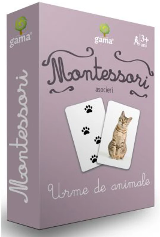 Carti de joc Montessori. Urme de animale