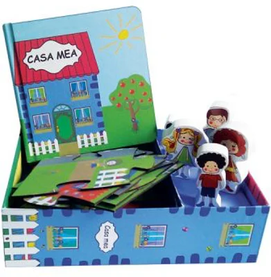 Casa mea. Set carte, puzzle, jucarii, figurine lemn
