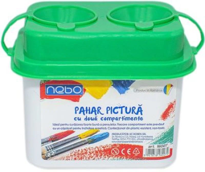 Pahar Pictura cu 2 compartimente, verde, NEBO