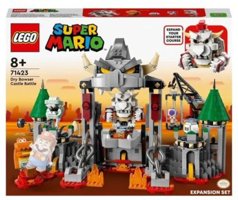 LEGO Super Mario. Set de extindere Batalia lui Dry Bowser de la castel 71423, 1321 piese
