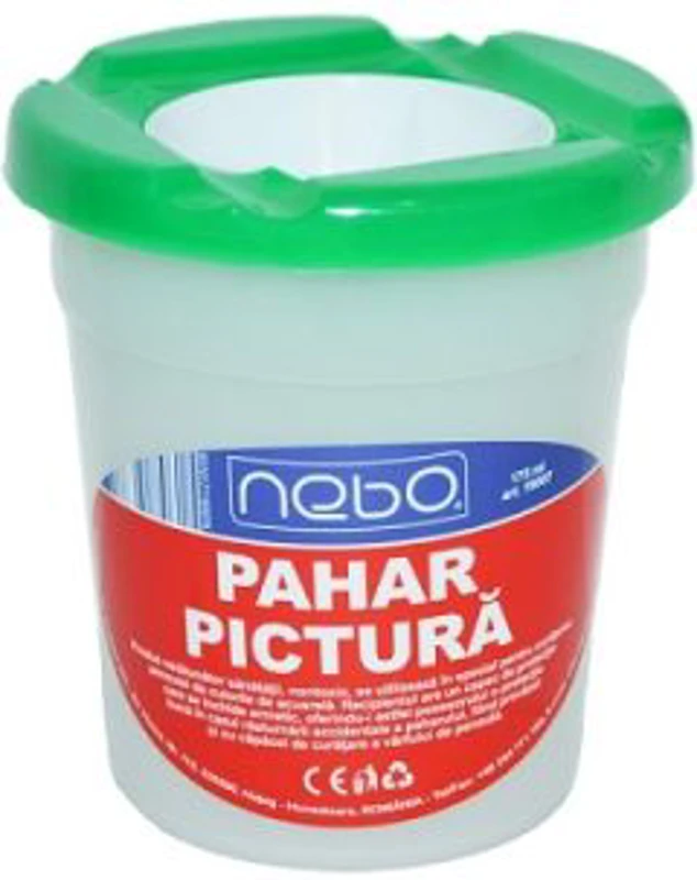 Pahar pictura mare cu capac, multicolor, NEBO