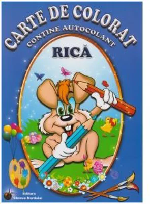 Carte de colorat - Rica (contine autocolant)