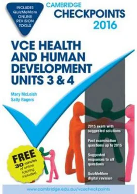 Cambridge Checkpoints VCE Health and Human Development Units 3 and 4 2016 and Quiz Me More - Mary McLeish, Sally Rogers