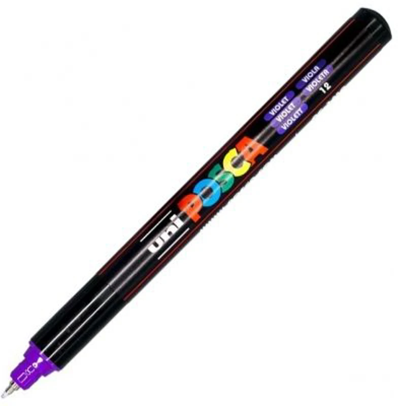 Marker UNI PC-1MR 0. 7 mm, varf metalic fin, violet, Posca (M626)