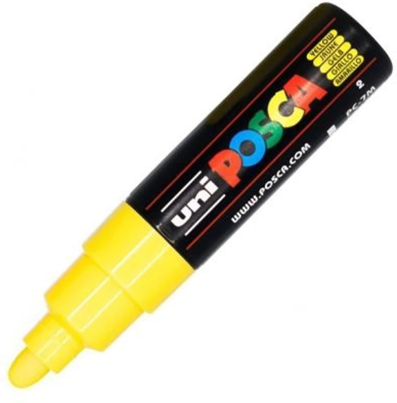 Marker UNI PC-7M 4. 5-5. 5 mm, galben, Posca (M1100)