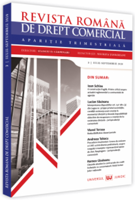 Revista romana de drept comercial nr. 3/2020 - Stanciu D. Carpenaru