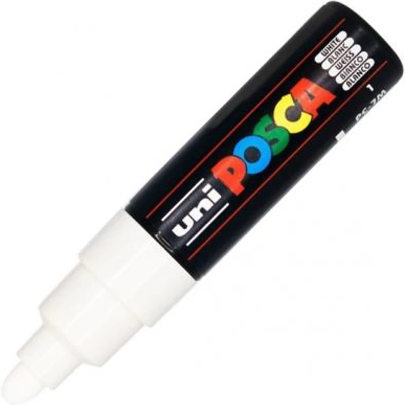 Marker UNI PC-7M 4. 5-5. 5 mm, alb, Posca (M1095)