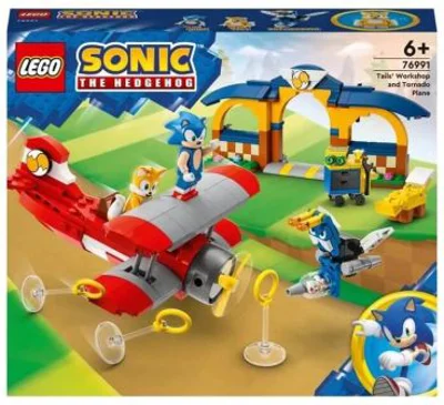 LEGO Sonic the Hedgehog. Atelierul lui Tails si avion Tornado 76991, 376 piese