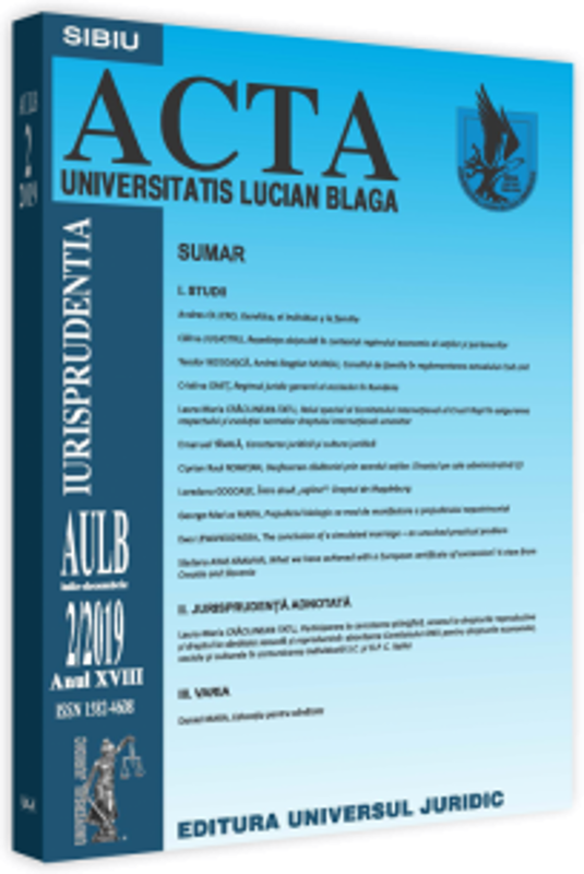 Acta Universitatis Lucian Blaga nr. 2/2019