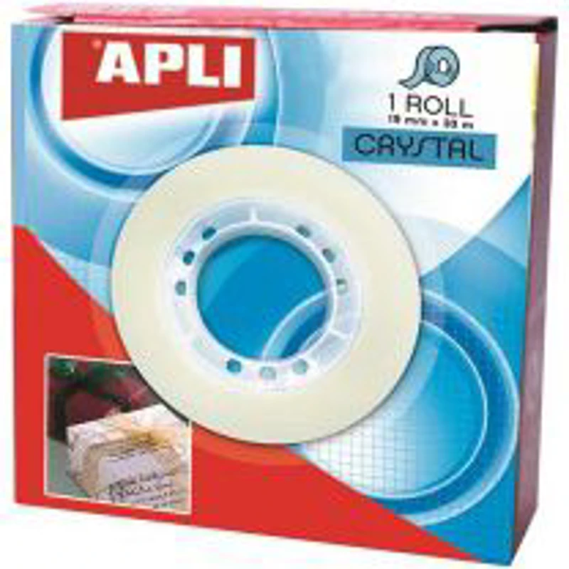 Banda adeziva Apli Cristal, 19mm x 33m (AL011035)