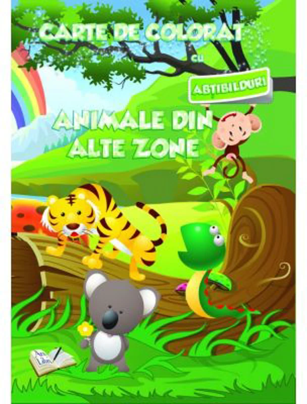 Carte de colorat cu abtibilduri. Animale din Alte Zone