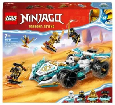 LEGO NINJAGO. Masina de curse Spinjitzu a lui Zane cu puterea dragonului 71791, 307 piese