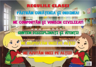 Regulile Clasei. Plansa educationala