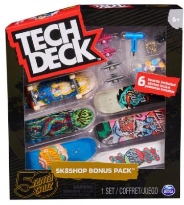 Pachet 6 piese cu accesorii Fingerboard Santa Cruz, Tech Deck