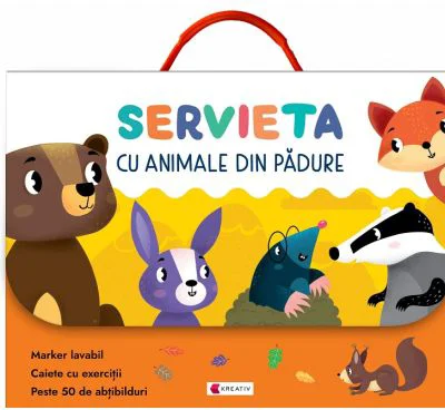 Servieta cu animale din padure