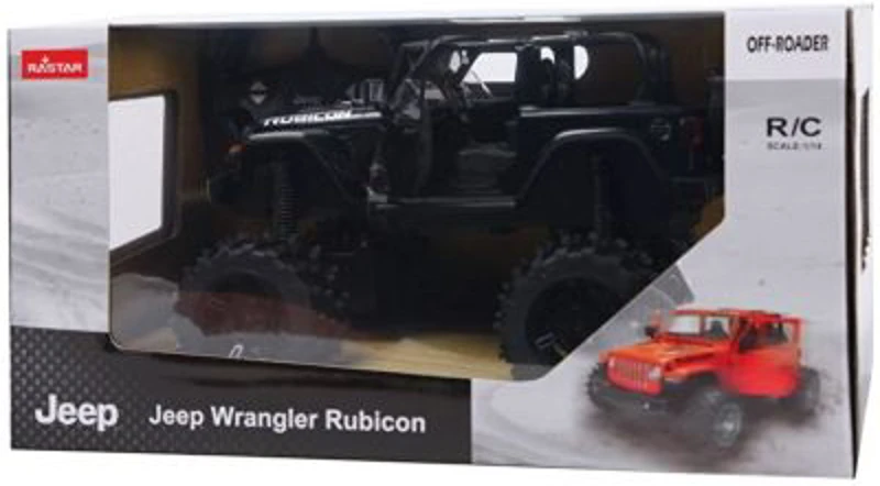 Masina cu telecomanda Jeep Wrangler JL negru scara 1: 14, Rastar