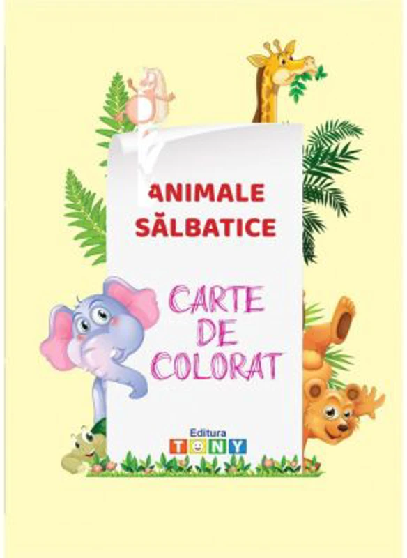 Carte de colorat. Animale salbatice
