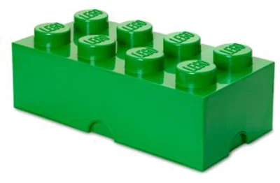 Cutie depozitare LEGO 2x4 verde inchis