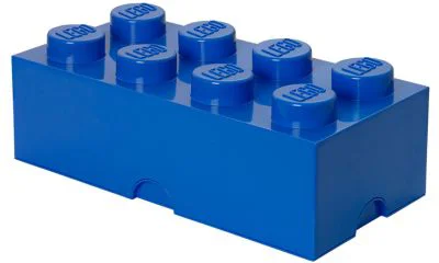 Cutie depozitare LEGO 2x4 albastru inchis
