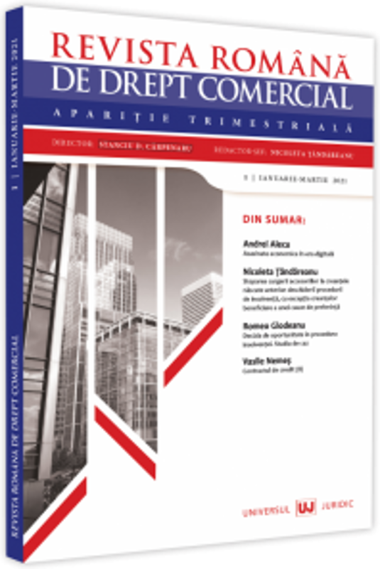 Revista romana de drept comercial nr. 1/2021