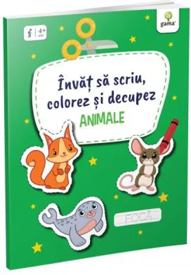 Invat sa scriu, colorez si decupez. Animale